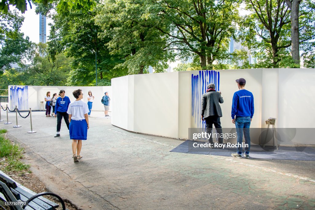 Artist Jeppe Hein Opens "Breath With Me" Installation In Central Park