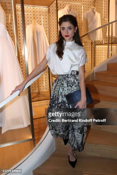 Natalia Dyer attends the Dior Champs-Elysees Flagship Inauguration on September 25, 2019 in Paris, France.