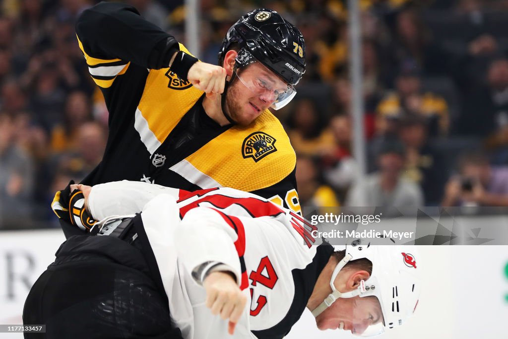 New Jersey Devils v Boston Bruins