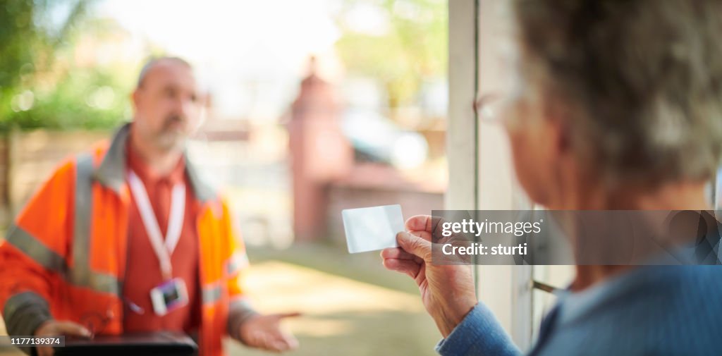 Tradesman at the door