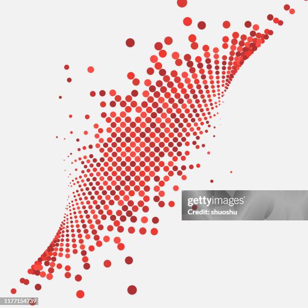 farbe welle kurve fließendes muster verziert hintergrund - gepunktet stock-grafiken, -clipart, -cartoons und -symbole