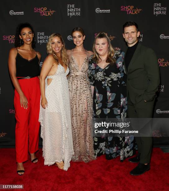 Alice Hunter, Autumn Federici, Ashley Newbrough, Ashley Fink , and Kyle Dean Massey attend a private red carpet screening of "A Merry Christmas...