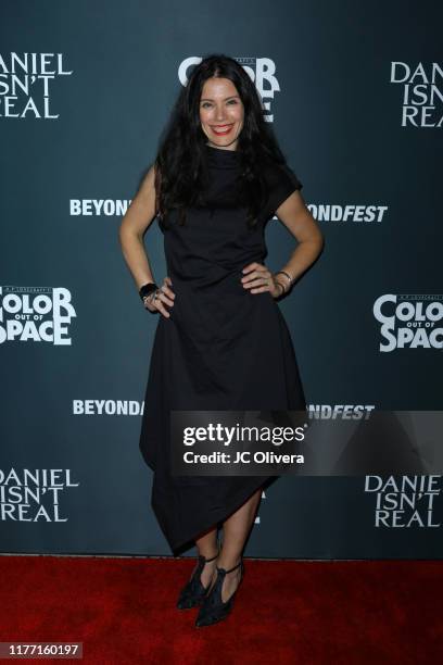 Producer Popi Mavros attends the 2019 Beyond Fest opening night premieres of 'Color Out Of Space' and 'Daniel Isn't Real' at the Egyptian Theatre on...