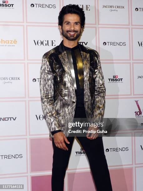 Actor Shahid Kapoor attends the Vogue Beauty Awards 2019 on September 25, 2019 in Mumbai, India.