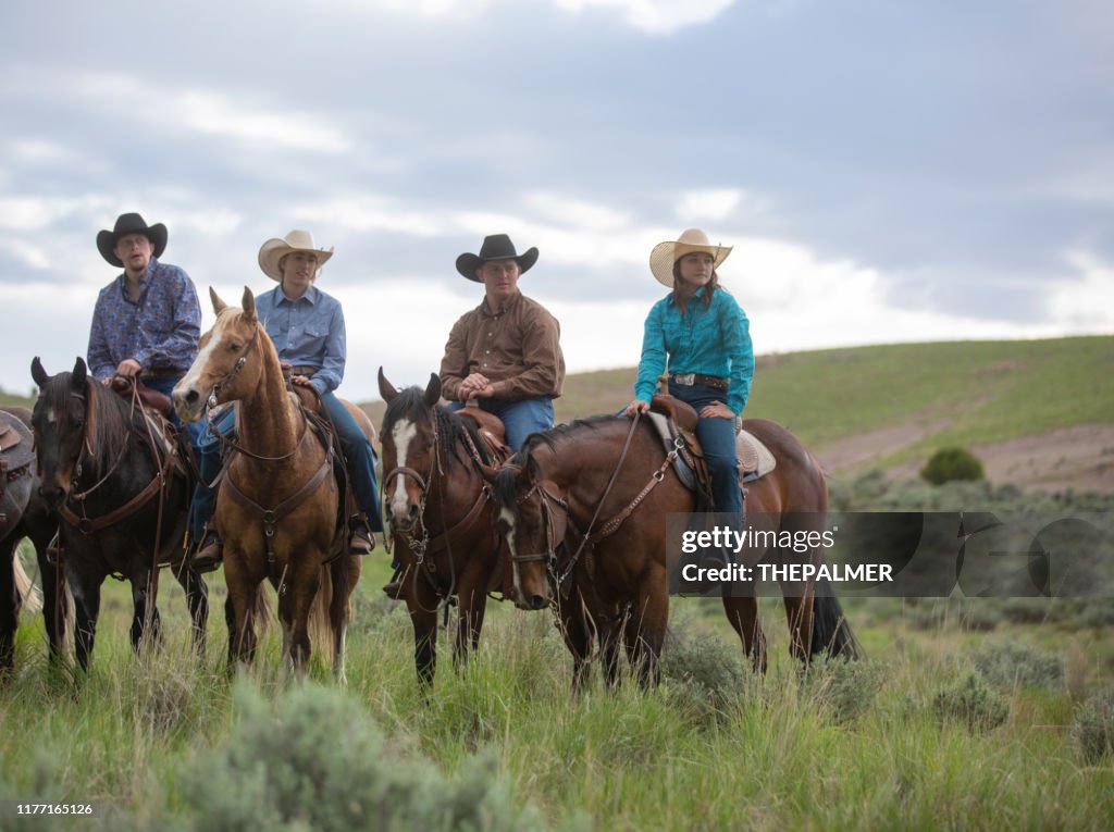 Regrow Ranchers Ranchers On Horses In Utah Usa High-Res Stock Photo - Getty Images