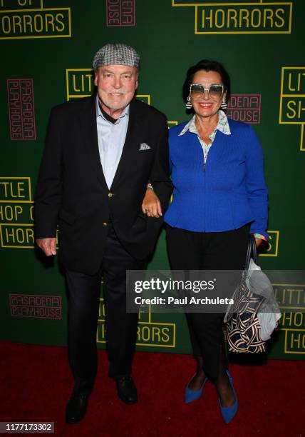 Actor Stacy Keach and his Wife Malgosia Tomassi attend the opening night of "Little Shop Of Horrors" at the Pasadena Playhouse on September 25, 2019...