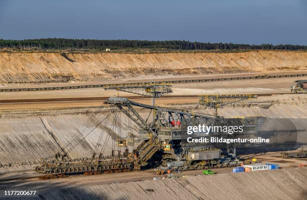 Overburden excavator, brown coal opencast mining Cottbus the north, Janschwalde, Brandenburg, Germany, Abraumbagger, Braunkohle Tagebau Cottbus Nord,...