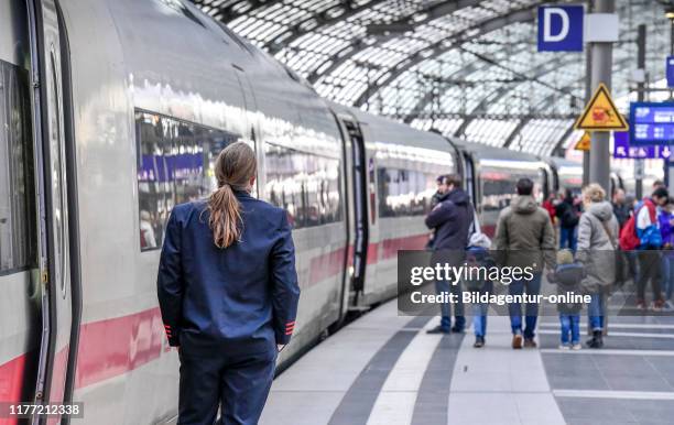 Intercity express, central station, Moabit, middle, Berlin, Germany, ICE, Hauptbahnhof, Mitte, Germany.