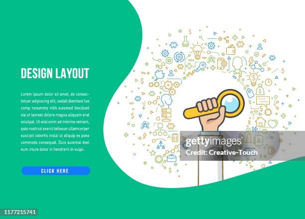 thin hands concept - search - professionals talking outside stock illustrations