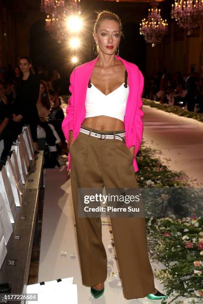 Elina Halimi attends the Redemption Womenswear Spring/Summer 2020 show as part of Paris Fashion Week on September 26, 2019 in Paris, France.