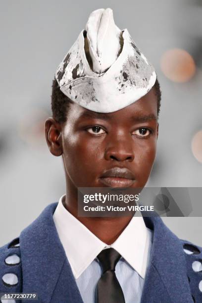 Model walks the runway during the Maison Margiela Ready to Wear Spring/Summer 2020 fashion show as part of Paris Fashion Week on September 25, 2019...