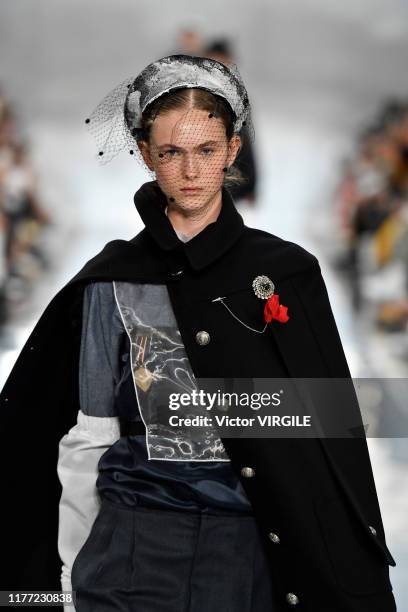 Model walks the runway during the Maison Margiela Ready to Wear Spring/Summer 2020 fashion show as part of Paris Fashion Week on September 25, 2019...