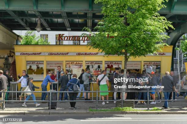 Konnopke's snack, Schonhauser avenue, Prenzlauer mountain, Pankow, Berlin, Germany, Konnopke's Imbiss, Schonhauser Allee, Prenzlauer Berg, Germany.