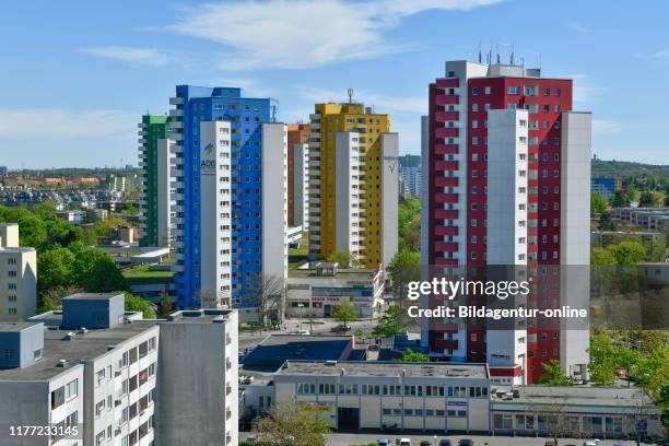 High rises, City Council way and fruit avenue, fruit avenue settlement and Rudolf Wissel settlement, Staaken, Spandau, Berlin, Germany, Hochhauser,...