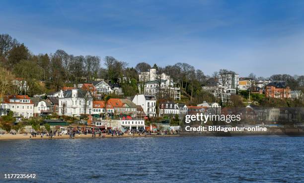 Villas, Elbstrand, beach pearl, Oevelgoenne, Othmarschen, Hamburg, Germany, Villen, Strandperle, Germany.