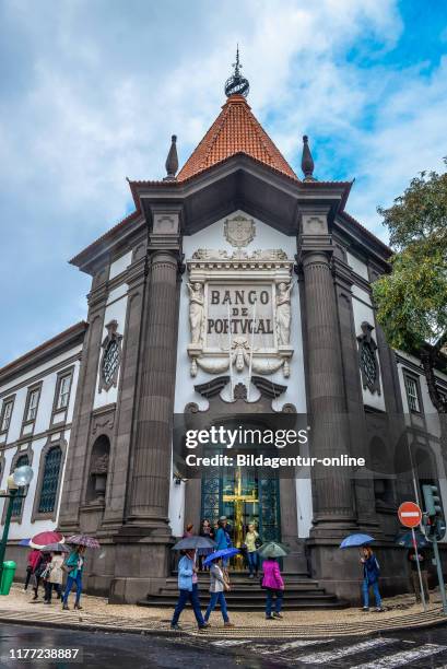 Banco de Portugal, av. Arriaga, Old Town, Funchal, Madeira, Portugal, Av. Arriaga, Altstadt.