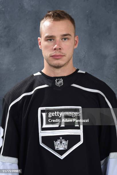 Dustin Brown of the Los Angeles Kings poses for his official headshot for the 2019-2020 season on September 12, 2019 at the Toyota Sports Performance...