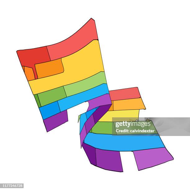rainbow flag abstract design - pride flag background stock illustrations