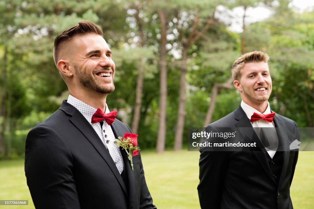 Intimate wedding ceremony for millennial couple.