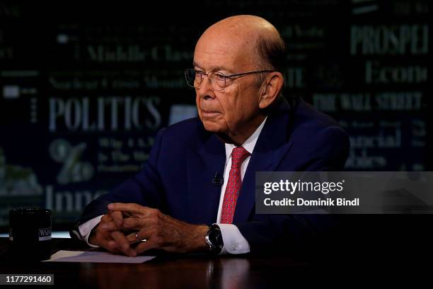 Secretary of Commerce Wilbur Ross visits "WSJ at Large with Gerry Baker" at Fox Business Network Studios on September 26, 2019 in New York City.