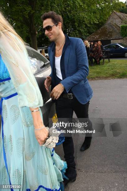 Kate Moss and Jamie Hince sighted arriving at a local pub to the church where they are due to get married tomorrow on June 30, 2011 in Southrop,...