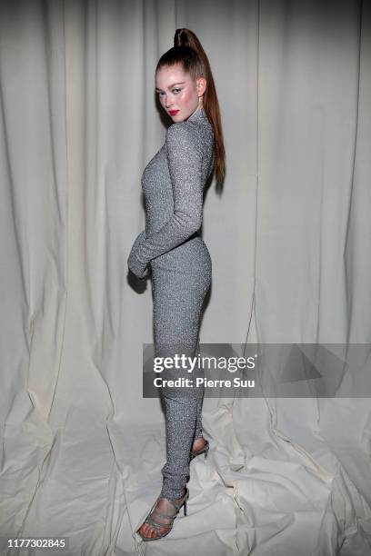 Larsen Thompson attends the Off-White Womenswear Spring/Summer 2020 show as part of Paris Fashion Week on September 26, 2019 in Paris, France.