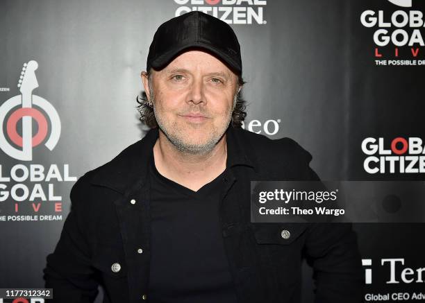 Lars Ulrich speaks onstage during Global Citizen Presents Global Goal Live: The Possible Dream at St. Ann’s Warehouse on September 26, 2019 in New...