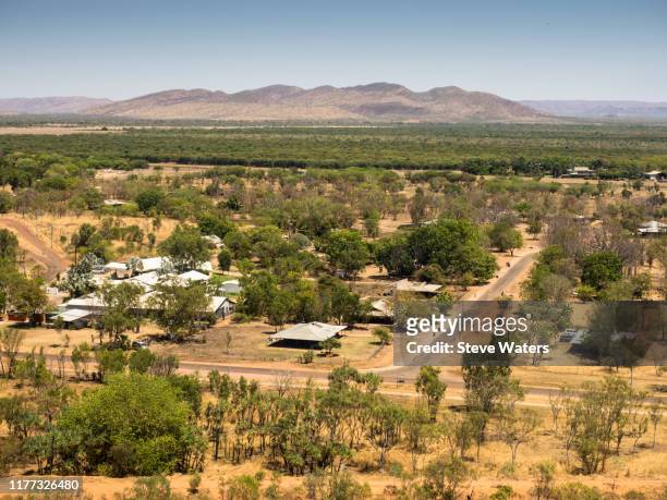 view from kellys knob, kununurra, kimberley, western australia - kununurra imagens e fotografias de stock