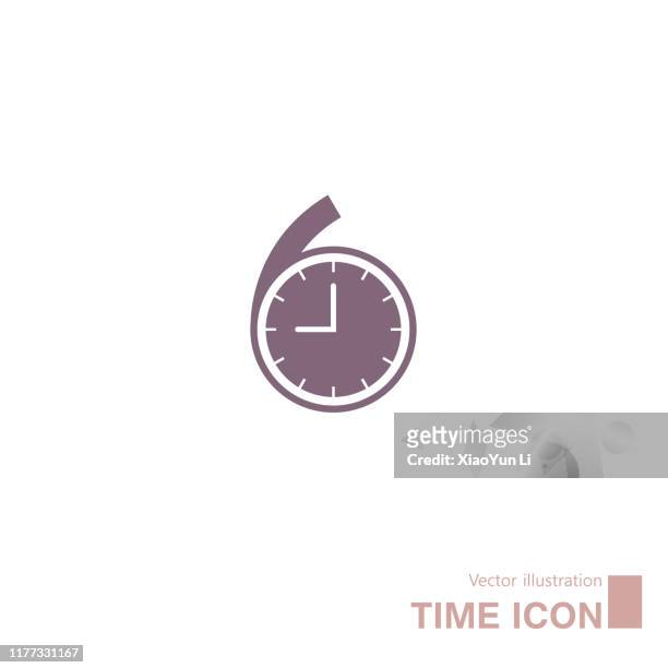 illustrazioni stock, clip art, cartoni animati e icone di tendenza di icona dell'orologio disegnato in vettoriale. - lancetta dei minuti