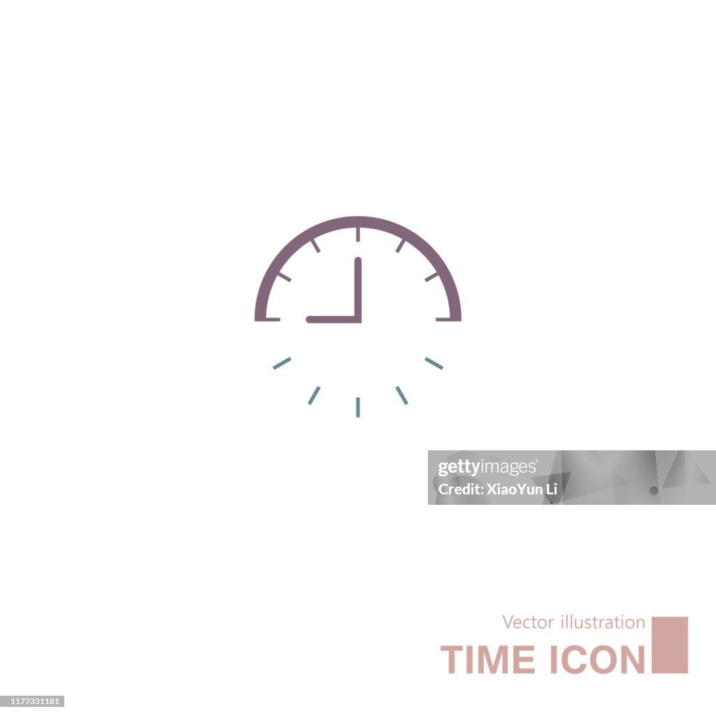 Vector drawn clock icon.