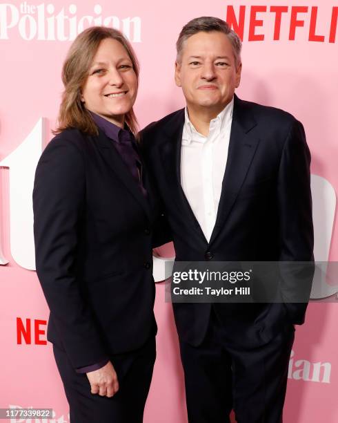Ted Sarandos and Cindy Holland attend the premiere of Netflix's "The Politician" at DGA Theater on September 26, 2019 in New York City.