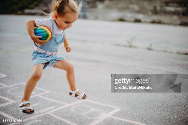 i'm happy - hopscotch stock pictures, royalty-free photos & images