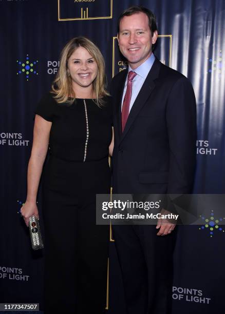 Jenna Bush Hager and Henry Hager attend The George H.W. Bush Points Of Light Awards Gala at Intrepid Sea-Air-Space Museum on September 26, 2019 in...