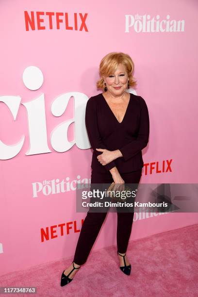 Bette Midler attends Netflix's "The Politician" Season One Premiere at DGA Theater on September 26, 2019 in New York City.