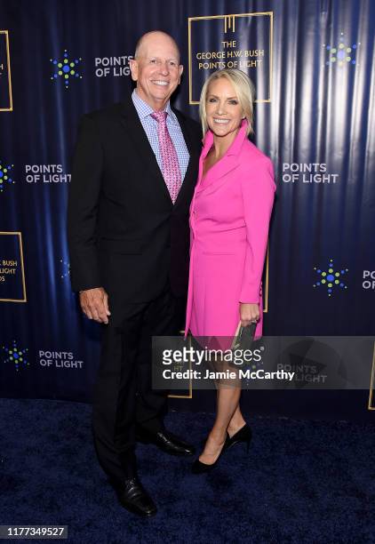 Peter McMahon and Dana Perino attend The George H.W. Bush Points Of Light Awards Gala at Intrepid Sea-Air-Space Museum on September 26, 2019 in New...