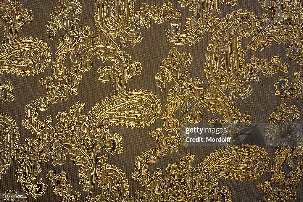 Fabric texture with indian ornaments