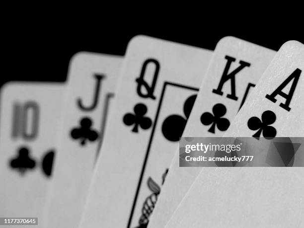 royal flush - royal flush stock-fotos und bilder