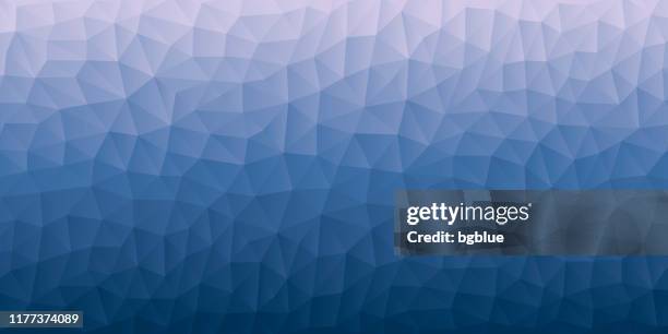 polygonal mosaic with blue gradient - abstract geometric background - low poly - triangle mesh background stock illustrations