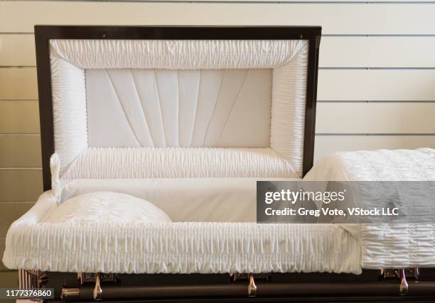 open coffin - open casket stock pictures, royalty-free photos & images