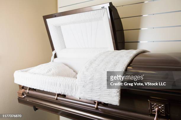 open coffin - coffin stock pictures, royalty-free photos & images