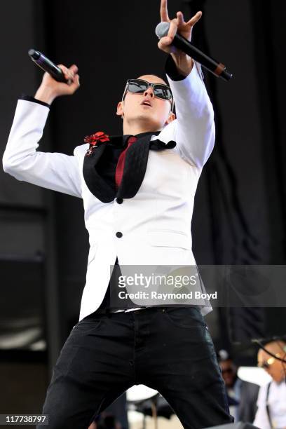 Kev Nish of Far East Movement performs during the B96 Pepsi Summerbash at Toyota Park in Bridgeview, Illinois on June 11, 2011.