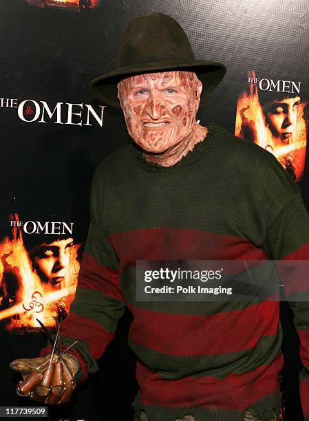 "Freddy Krueger" during "The Omen" DVD Release Party - October 12, 2006 in Los Angeles, California, United States.