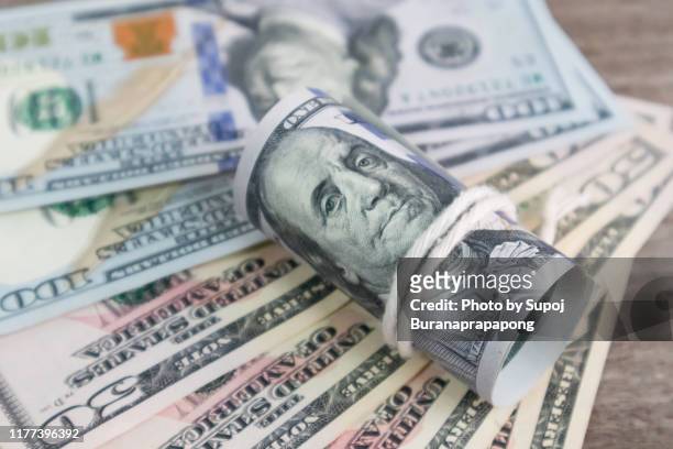 money usa dollar banknotes for background.money is any item or verifiable record that is generally accepted as payment for goods and services and repayment of debts - debt ceiling stock-fotos und bilder
