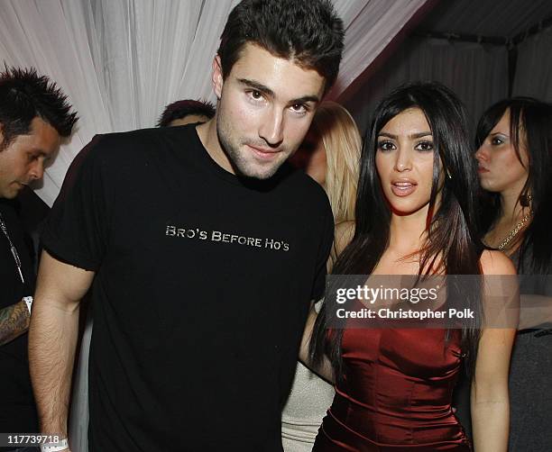 Brody Jenner and Kim Kardashian during T-Mobile Sidekick 3 Dwyane Wade Edition Launch Party - Inside at The Palms in Las Vegas, Nevada, United States.