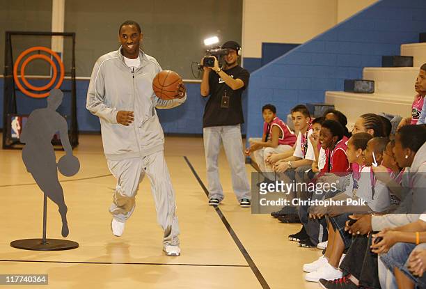 Kobe Bryant during Kobe Bryant and NBA '07's Eclectic Billy Joe Cuthbert Join Kids From the Lied Memorial Boys and Girls Club of Las Vegas at Lied...