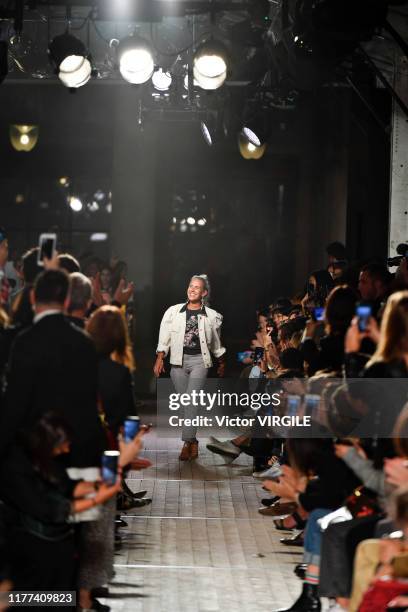 Fashion designer Isabel Marant walks the runway during the Isabel Marant Ready to Wear Spring/Summer 2020 fashion show as part of Paris Fashion Week...