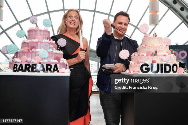 Barbara Schoeneberger and Guido Maria Kretschmer during the anniversary event for BARBARA and GUIDO at KaDeWe on October 21, 2019 in Berlin, Germany.