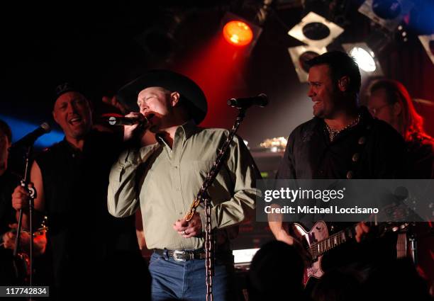 Eddie Montgomery and Troy Gentry of Montgomery Gentry, and Tracy Lawrence