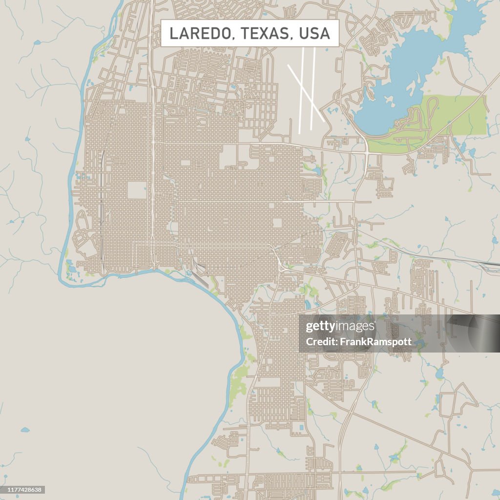 Laredo Texas US City Street Map