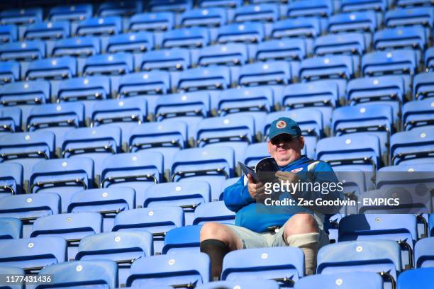 General view of a Reading fan Reading v Preston North End - Sky Bet Championship - Madejski Stadium .
